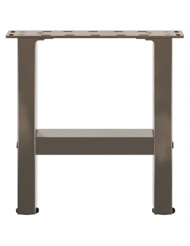 Gambe per Tavolino da Caffè Naturale 2 pz 40x(30-31)cm Acciaio