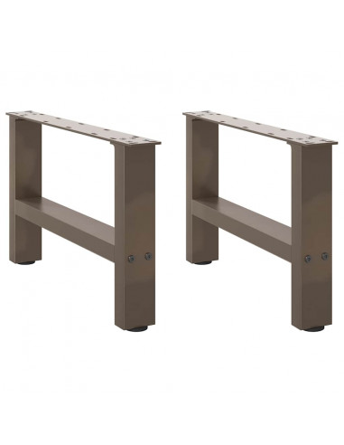 Gambe per Tavolino da Caffè Naturale 2 pz 50x(30-31)cm Acciaio