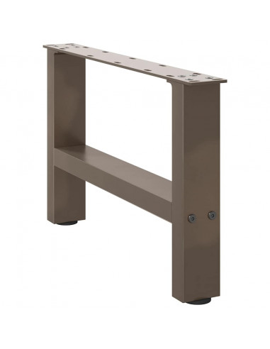 Gambe per Tavolino da Caffè Naturale 2 pz 50x(30-31)cm Acciaio