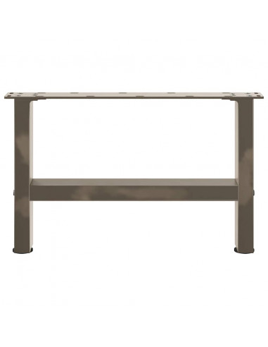 Gambe per Tavolino da Caffè Naturale 2 pz 50x(30-31)cm Acciaio