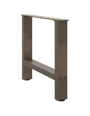 Gambe per Tavolino da Caffè Naturale 2 pz 50x(42-43) cm Acciaio