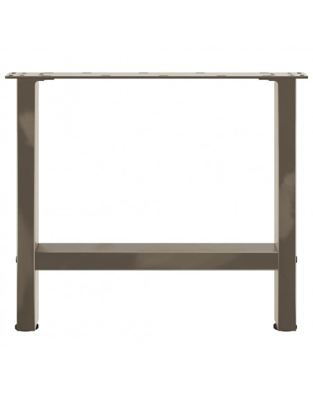 Gambe per Tavolino da Caffè Naturale 2 pz 50x(42-43) cm Acciaio