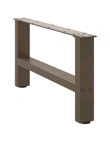 Gambe per Tavolino da Caffè Naturale 2 pz 60x(30-31)cm Acciaio