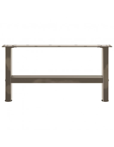 Gambe per Tavolino da Caffè Naturale 2 pz 60x(30-31)cm Acciaio