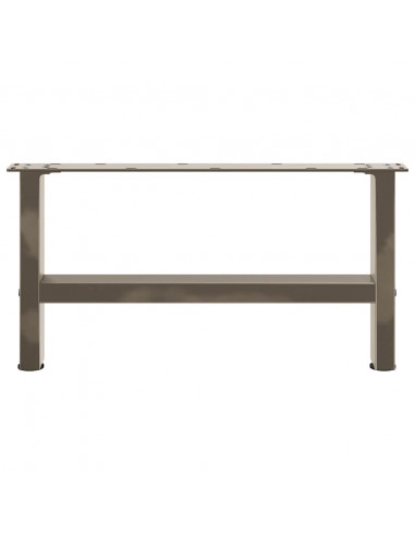 Gambe per Tavolino da Caffè Naturale 2 pz 60x(30-31)cm Acciaio