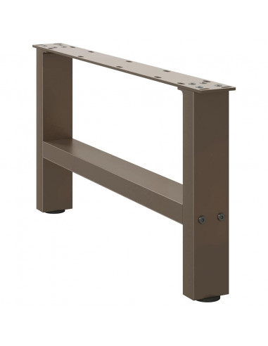 Gambe per Tavolino da Caffè Naturale 2 pz 70x(30-31)cm Acciaio