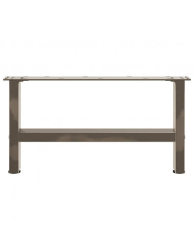 Gambe per Tavolino da Caffè Naturale 2 pz 70x(30-31)cm Acciaio