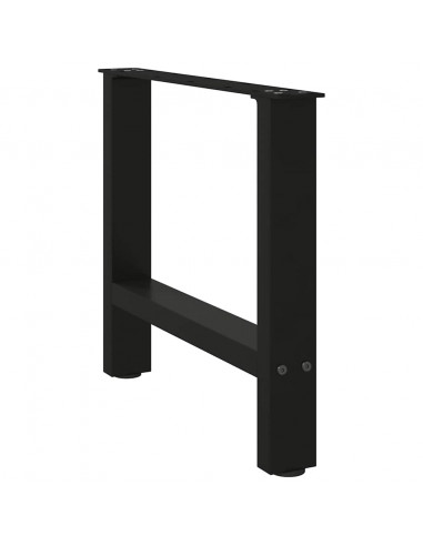 Gambe per Tavolino da Caffè Nero 2 pz 50x(42-43) cm Acciaio