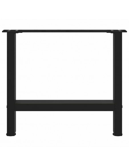 Gambe per Tavolino da Caffè Nero 2 pz 50x(42-43) cm Acciaio
