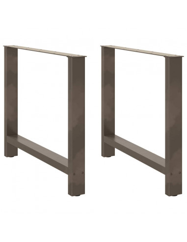Gambe per Tavolino Naturale 2 pz 100x(72-73) cm Acciaio
