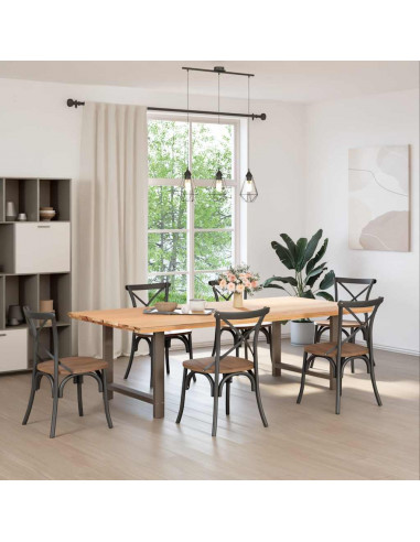 Gambe per Tavolino Naturale 2 pz 100x(72-73) cm Acciaio