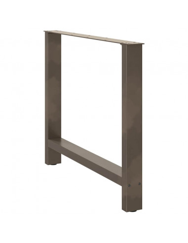 Gambe per Tavolino Naturale 2 pz 100x(72-73) cm Acciaio