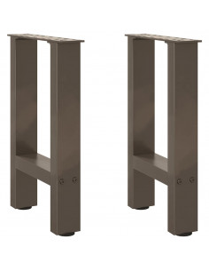 Gambe per Tavolino Naturale 2 pz 28x(42-43) cm Acciaio 2