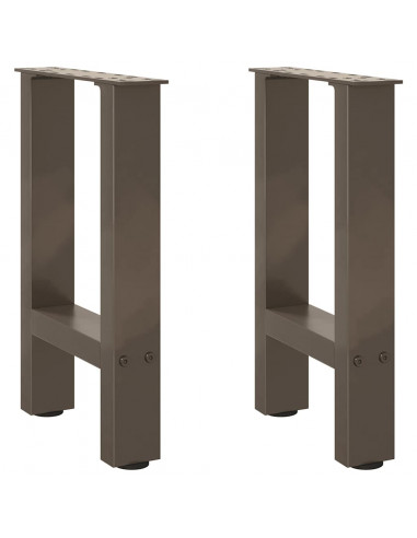 Gambe per Tavolino Naturale 2 pz 28x(42-43) cm Acciaio