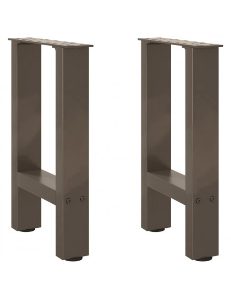 Gambe per Tavolino Naturale 2 pz 28x(42-43) cm Acciaio