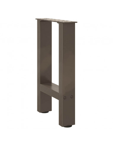 Gambe per Tavolino Naturale 2 pz 28x(42-43) cm Acciaio