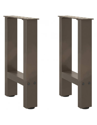 Gambe per Tavolino Naturale 2 pz 38x(42-43) cm Acciaio