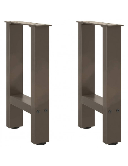 Gambe per Tavolino Naturale 2 pz 38x(42-43) cm Acciaio