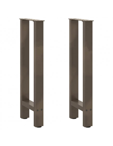 Gambe per Tavolino Naturale 2 pz 38x(72-73) cm Acciaio