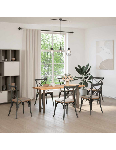 Gambe per tavolo consolle in acciaio naturale 2 pz 38x(72-73) cm Acciaio