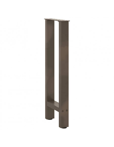 Gambe per Tavolino Naturale 2 pz 38x(72-73) cm Acciaio