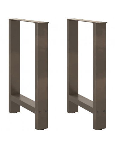 Gambe per Tavolino Naturale 2 pz 50x(72-73) cm Acciaio