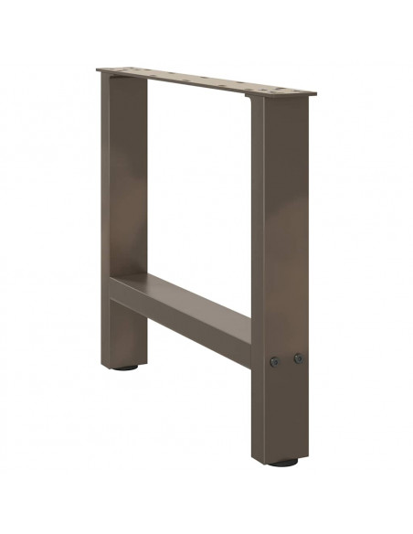 Gambe per Tavolino Naturale 2 pz 60x(42-43) cm Acciaio