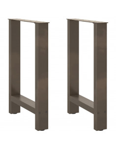 Gambe per Tavolino Naturale 2 pz 60x(72-73) cm Acciaio 2