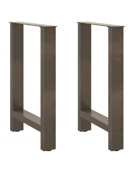 Gambe per Tavolino Naturale 2 pz 60x(72-73) cm Acciaio