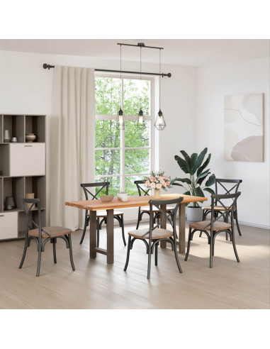 Gambe per Tavolino Naturale 2 pz 60x(72-73) cm Acciaio