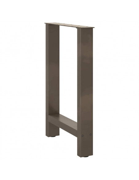 Gambe per Tavolino Naturale 2 pz 60x(72-73) cm Acciaio