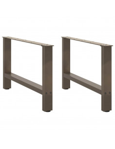 Gambe per Tavolino Naturale 2 pz 70x(42-43) cm Acciaio 2