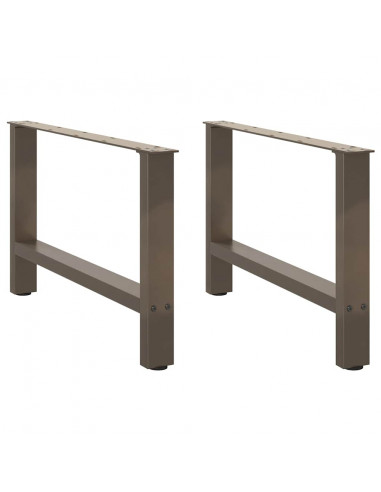 Gambe per Tavolino Naturale 2 pz 70x(42-43) cm Acciaio