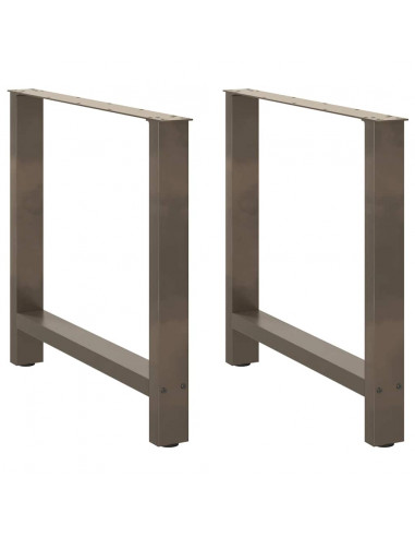 Gambe per Tavolino Naturale 2 pz 80x(72-73) cm Acciaio
