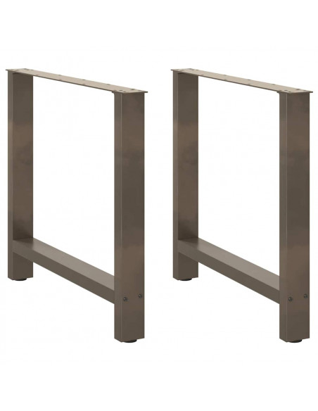 Gambe per Tavolino Naturale 2 pz 80x(72-73) cm Acciaio