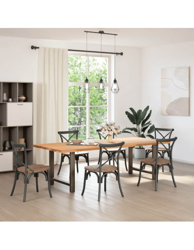 Gambe per Tavolino Naturale 2 pz 80x(72-73) cm Acciaio