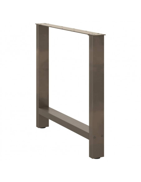 Gambe per Tavolino Naturale 2 pz 80x(72-73) cm Acciaio