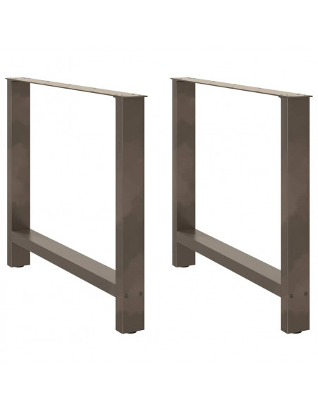 Gambe per Tavolino Naturale 2 pz 90x(72-73) cm Acciaio