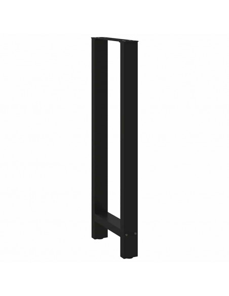 Gambe per Tavolino Nero 2 pz 50x(110-111) cm Acciaio