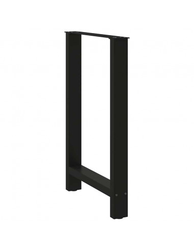 Gambe per tavolo da bar nere 2 pz 60x(90-91) cm in acciaio