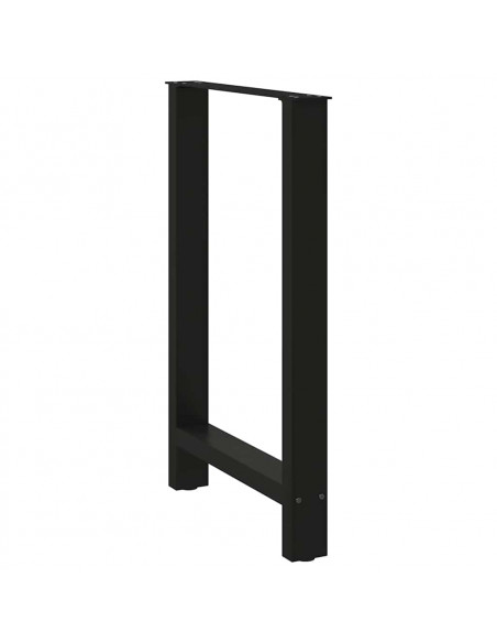 Gambe per tavolo da bar nere 2 pz 60x(90-91) cm in acciaio