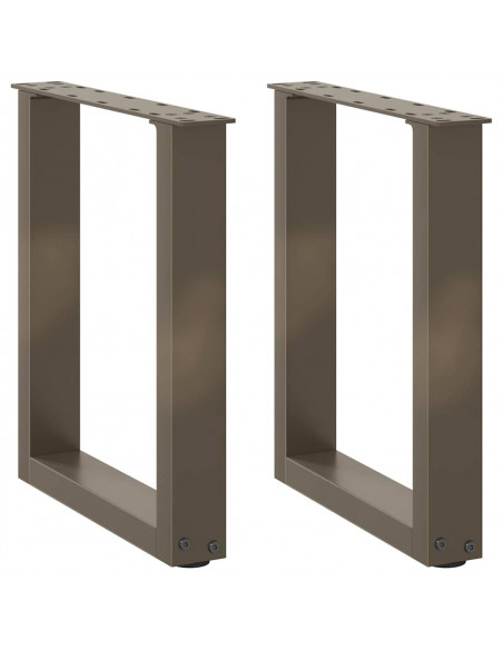 Gambe Tavolino Caffè a U 2 pz 28x(42-43) cm Acciaio