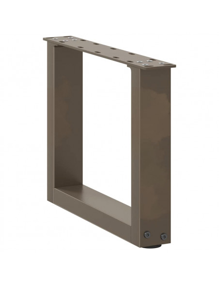 Gambe Tavolino Caffè a U 2 pz 30x(30-31)cm in Acciaio