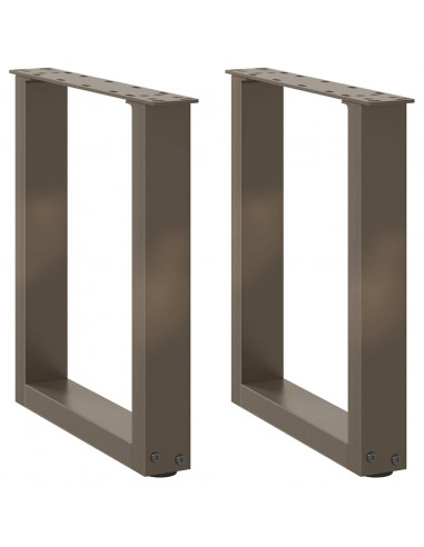 Gambe Tavolino Caffè a U 2 pz 38x(42-43) cm Acciaio