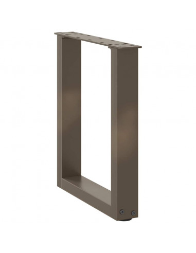 Gambe Tavolino Caffè a U 2 pz 38x(42-43) cm Acciaio