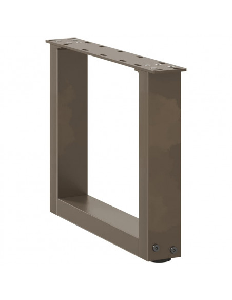 Gambe Tavolino Caffè a U 2 pz 40x(30-31)cm in Acciaio
