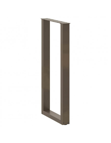 Gambe Tavolino Caffè a U 2 pz 50x(100-101) cm in Acciaio
