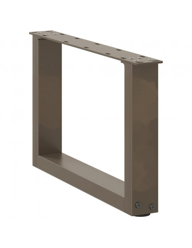 Gambe Tavolino Caffè a U 2 pz 50x(30-31)cm in Acciaio