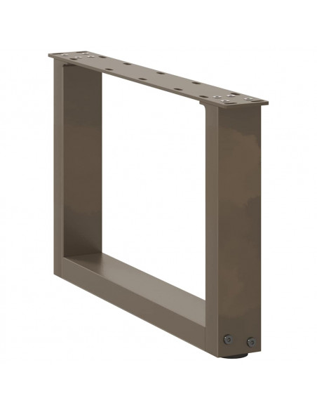 Gambe Tavolino Caffè a U 2 pz 50x(30-31)cm in Acciaio