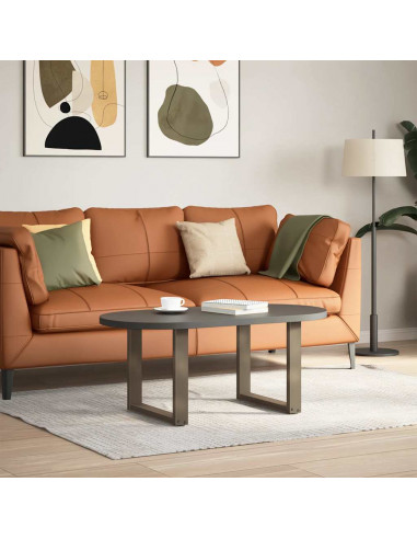 Gambe per Tavolino da Caffè a Forma di U 2 pz Acciaio Naturale 50x(42-43) cm Acciaio